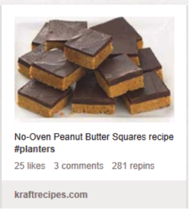 Pinterest No-Oven Peanut Butter Squares recipe