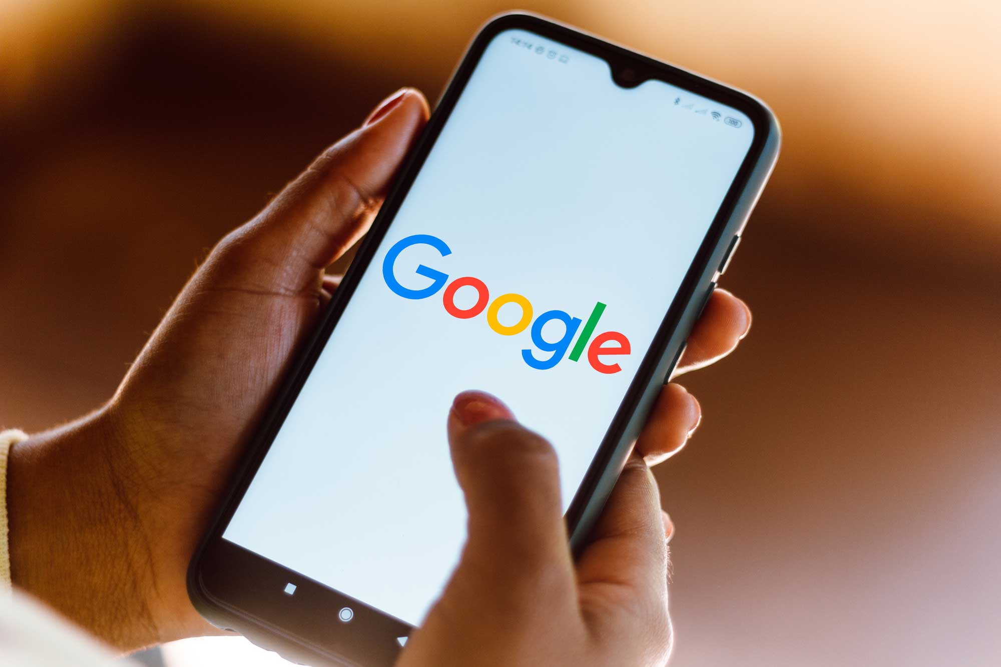 Image of a phone using Google